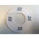 Maatring 9 cm wit/zw 22 